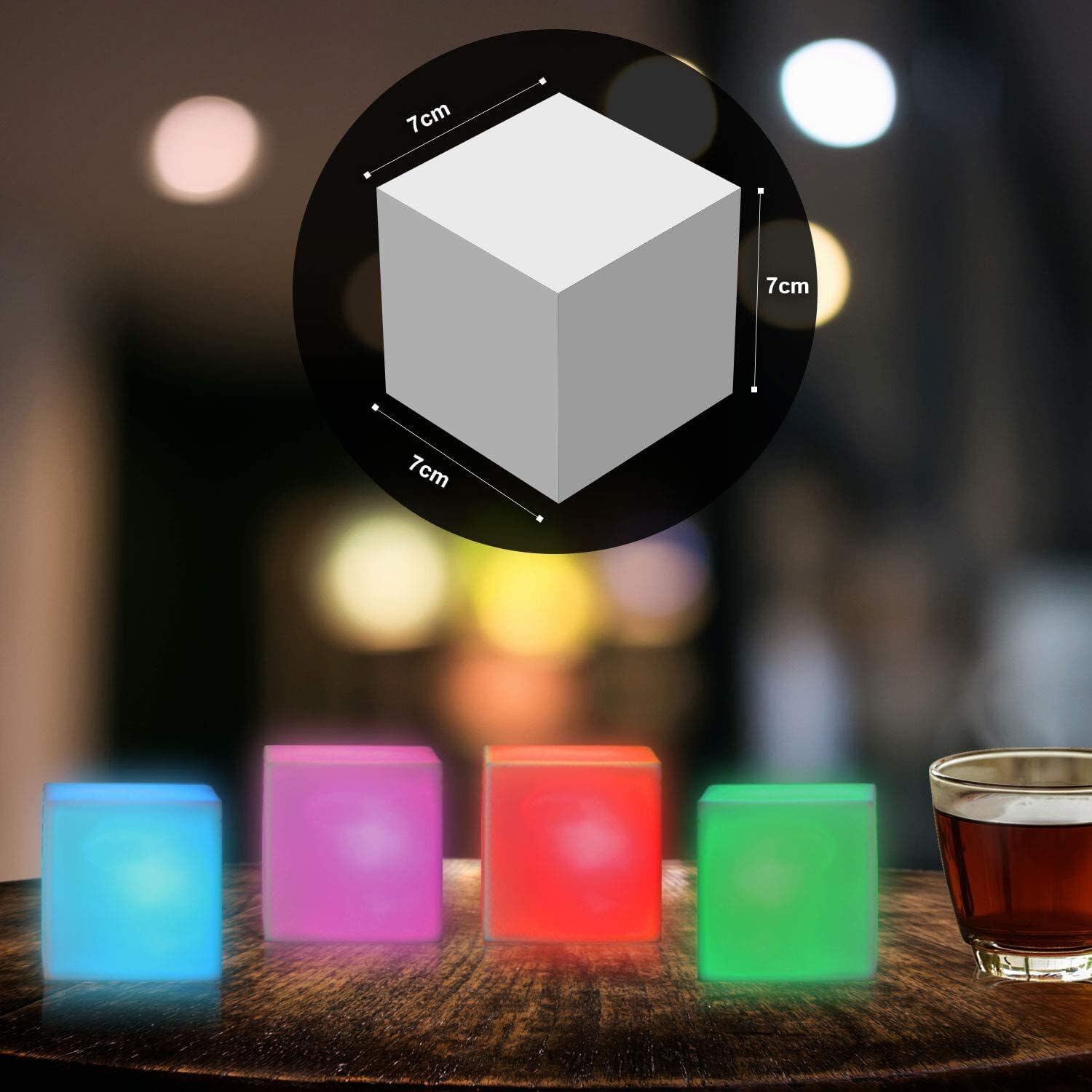 Light Up Led Mood Cube Light Pk4