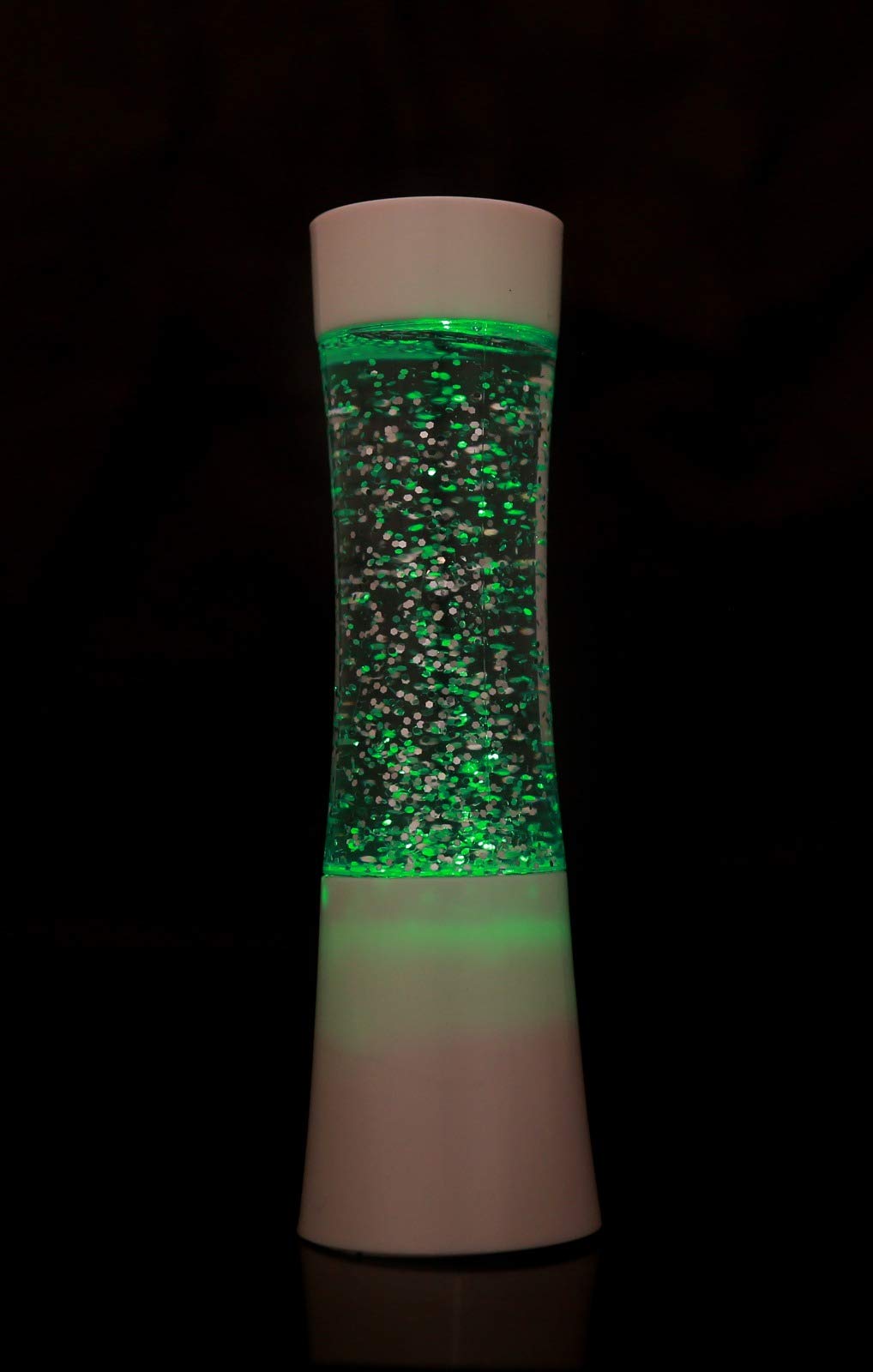 White Mini Shake 'N' Shine Glitter Lamp
