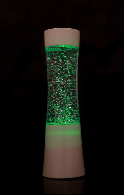 White Mini Shake 'N' Shine Glitter Lamp