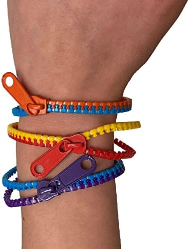 Playlearn Zip Fidget Bracelets Tactile and Auditory Sensory Feedback for Sensory Seekers Pack of 3