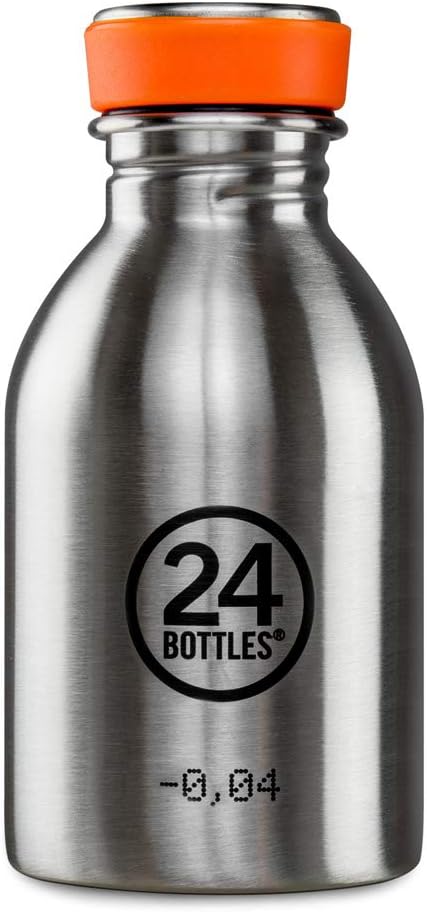 24Bottles Urban Bottle, Hot Red, 250 ML, Stainless Steel Reusable Bottle