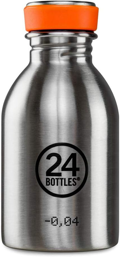 24Bottles Urban Bottle, Hot Red, 250 ML, Stainless Steel Reusable Bottle