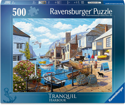 Ravensburger Tranquil Harbour 500 Piece Jigsaw Puzzle for Adults and Kids Age 10 Years Up