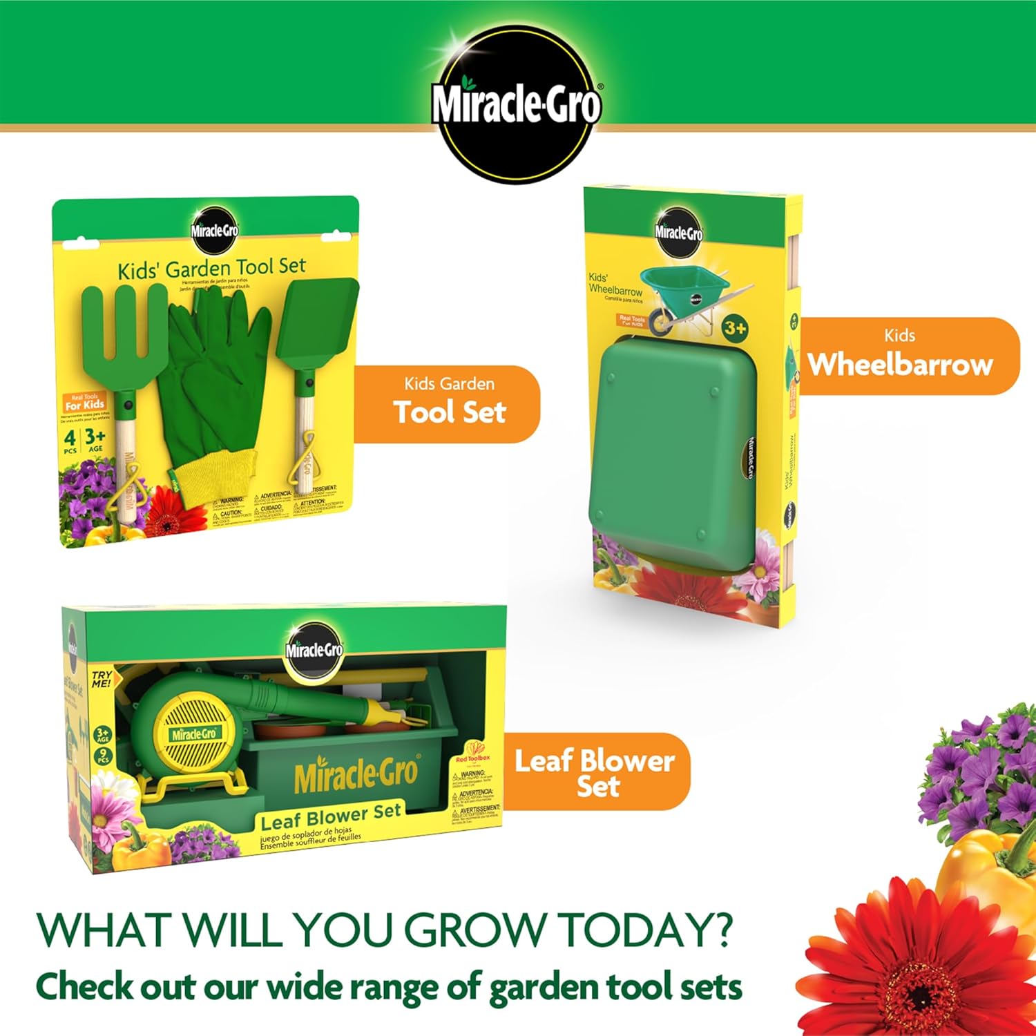 Miracle Gro Kids 3 Piece Hand Garden Toolset