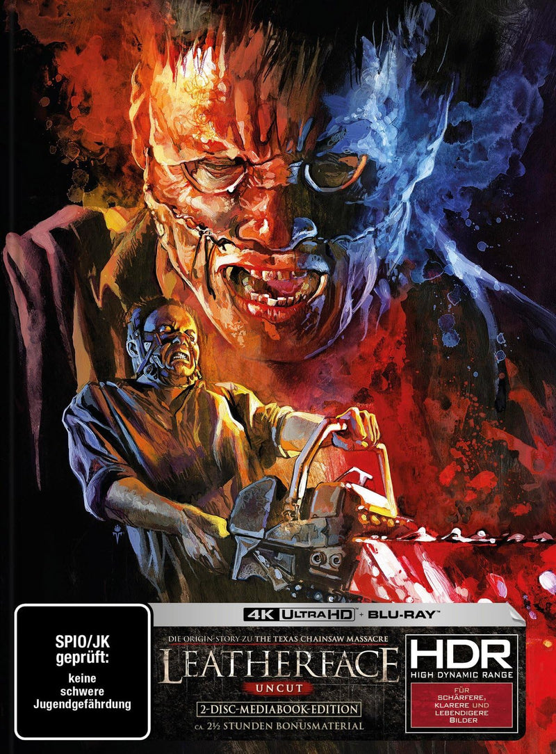 Leatherface - Uncut - Mediabook - Cover A (4K Ultra HD+Blu-ray) - Timo Wuerz Artwork
