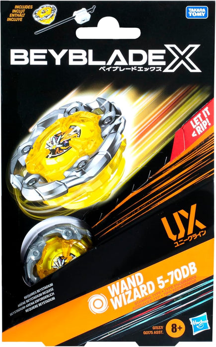 Beyblade X Wand Wizard 5-70DB UX Starter Pack Top and Launcher