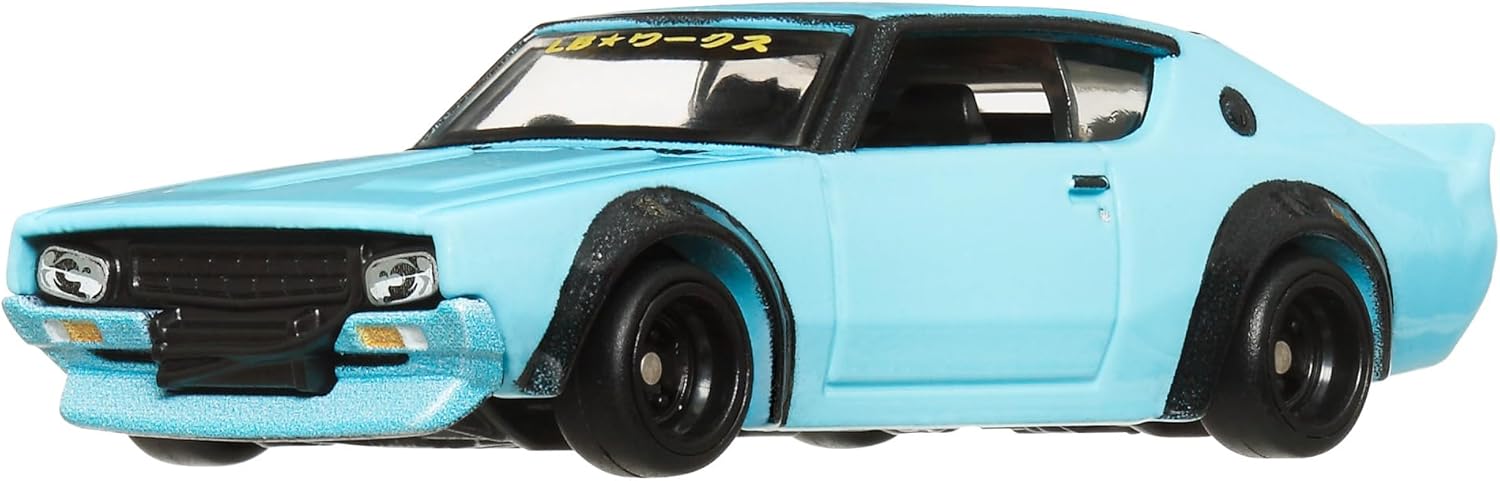 Hot Wheels - Nissan Skyline 2000GT-R LBWK & Fleet Flyer - Team Transport - HRV45 - Premium Set of 2 - Metal/Metal - Real Riders - Lyberty Walk - Mattel 2024-1:64