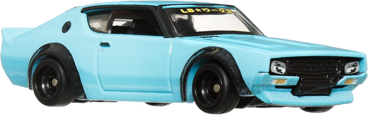 Hot Wheels - Nissan Skyline 2000GT-R LBWK & Fleet Flyer - Team Transport - HRV45 - Premium Set of 2 - Metal/Metal - Real Riders - Lyberty Walk - Mattel 2024-1:64