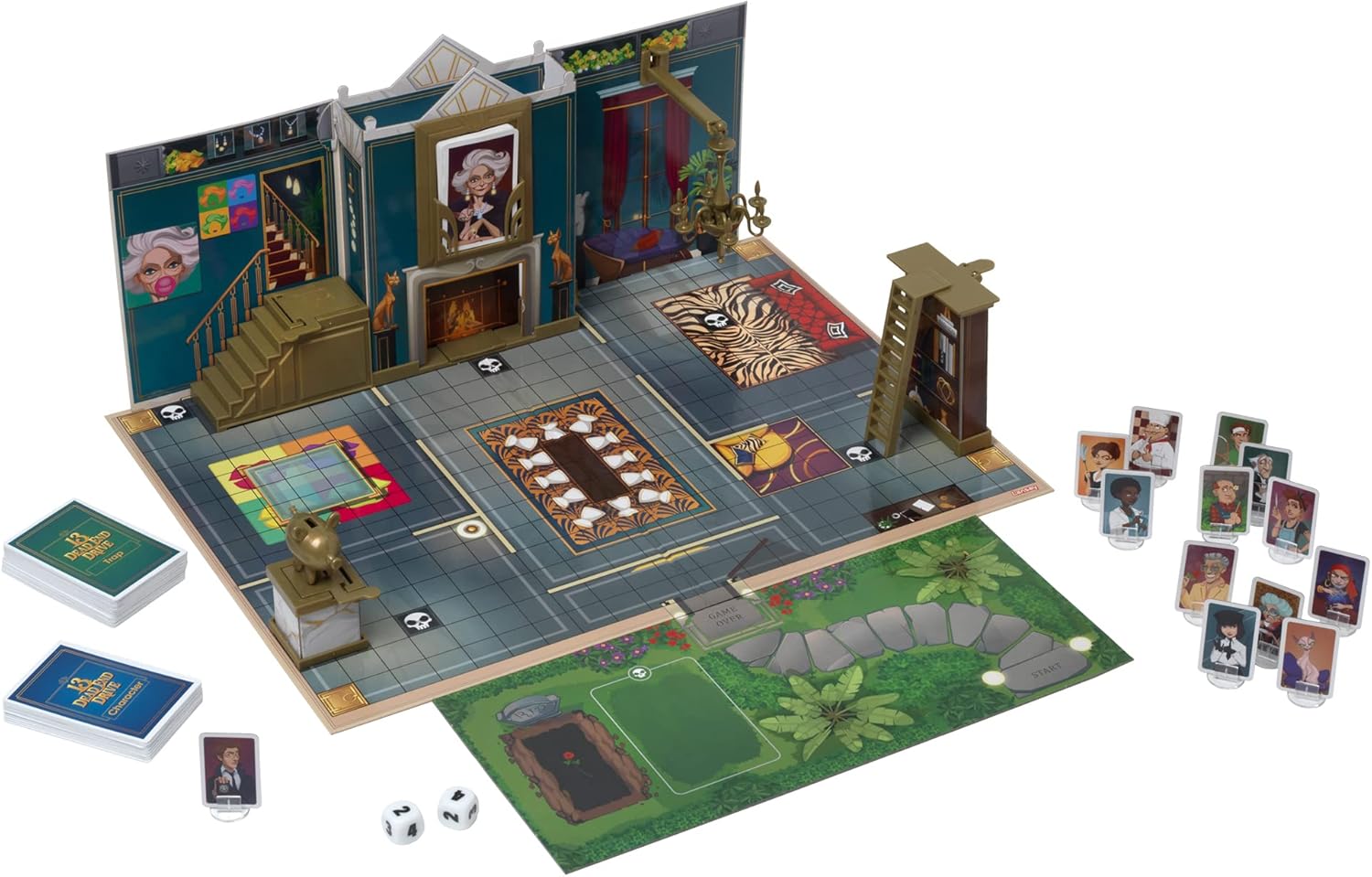 IDEAL | 13 Dead End Age 8+: The murder mystery mansion game with 12 suspects, 5 traps and only 1 survivor! | Family Games | For 2-6 Players | Ages 8+