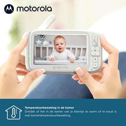 Motorola Nursery VM75 Baby Monitor - 5-Inch Parent Unit Baby Monitor, Infrared Night Vision, Digital Zoom, Two-Way Talk, and Lullabies