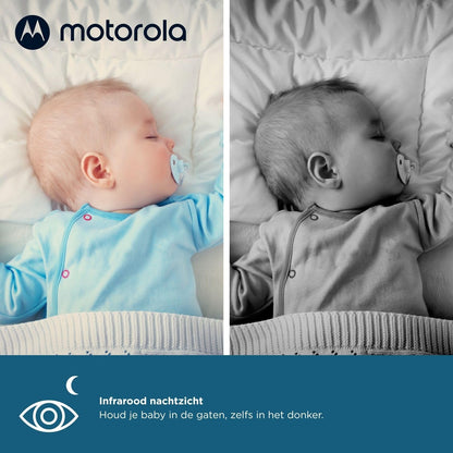 Motorola Nursery VM75 Baby Monitor - 5-Inch Parent Unit Baby Monitor, Infrared Night Vision, Digital Zoom, Two-Way Talk, and Lullabies