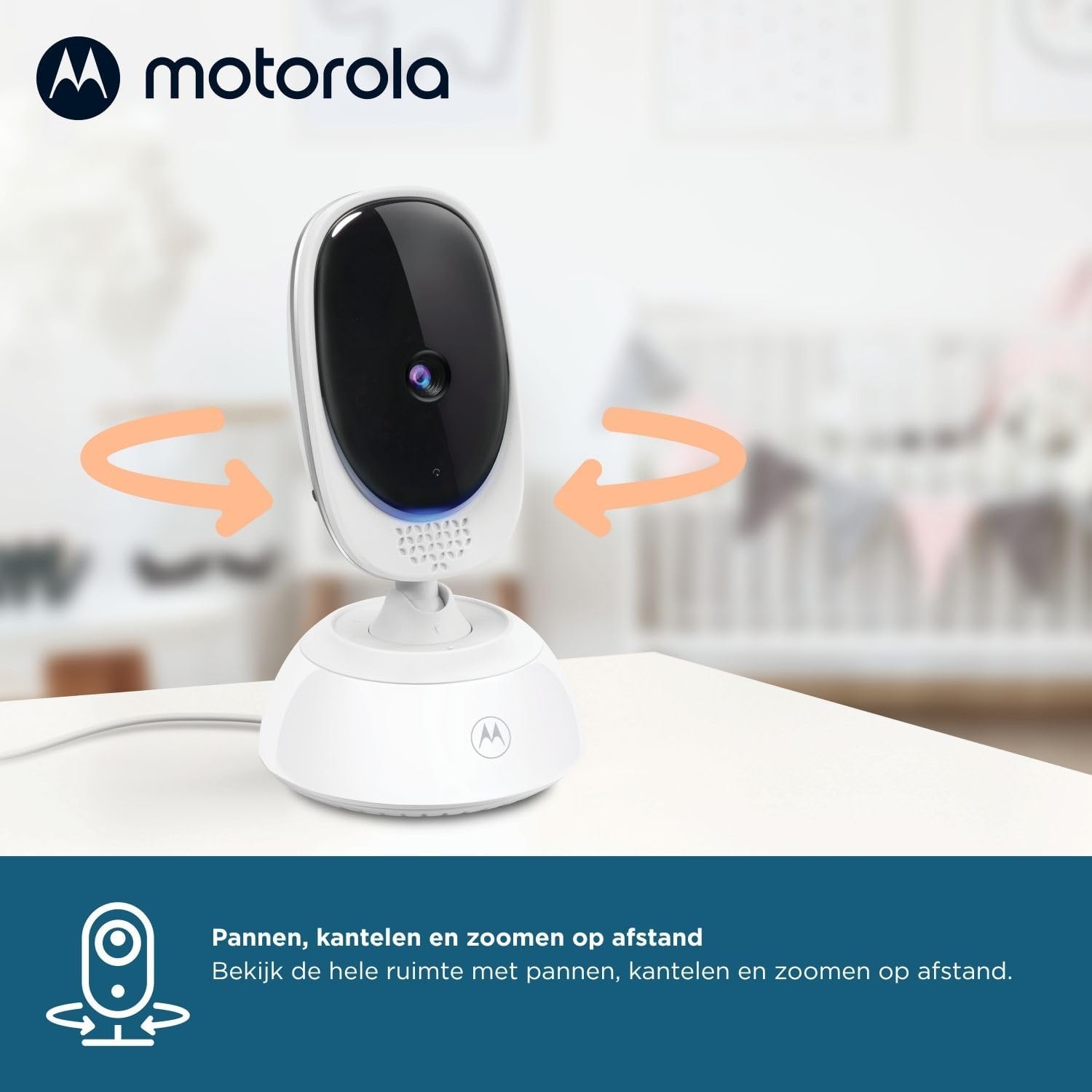 Motorola Nursery VM75 Baby Monitor - 5-Inch Parent Unit Baby Monitor, Infrared Night Vision, Digital Zoom, Two-Way Talk, and Lullabies