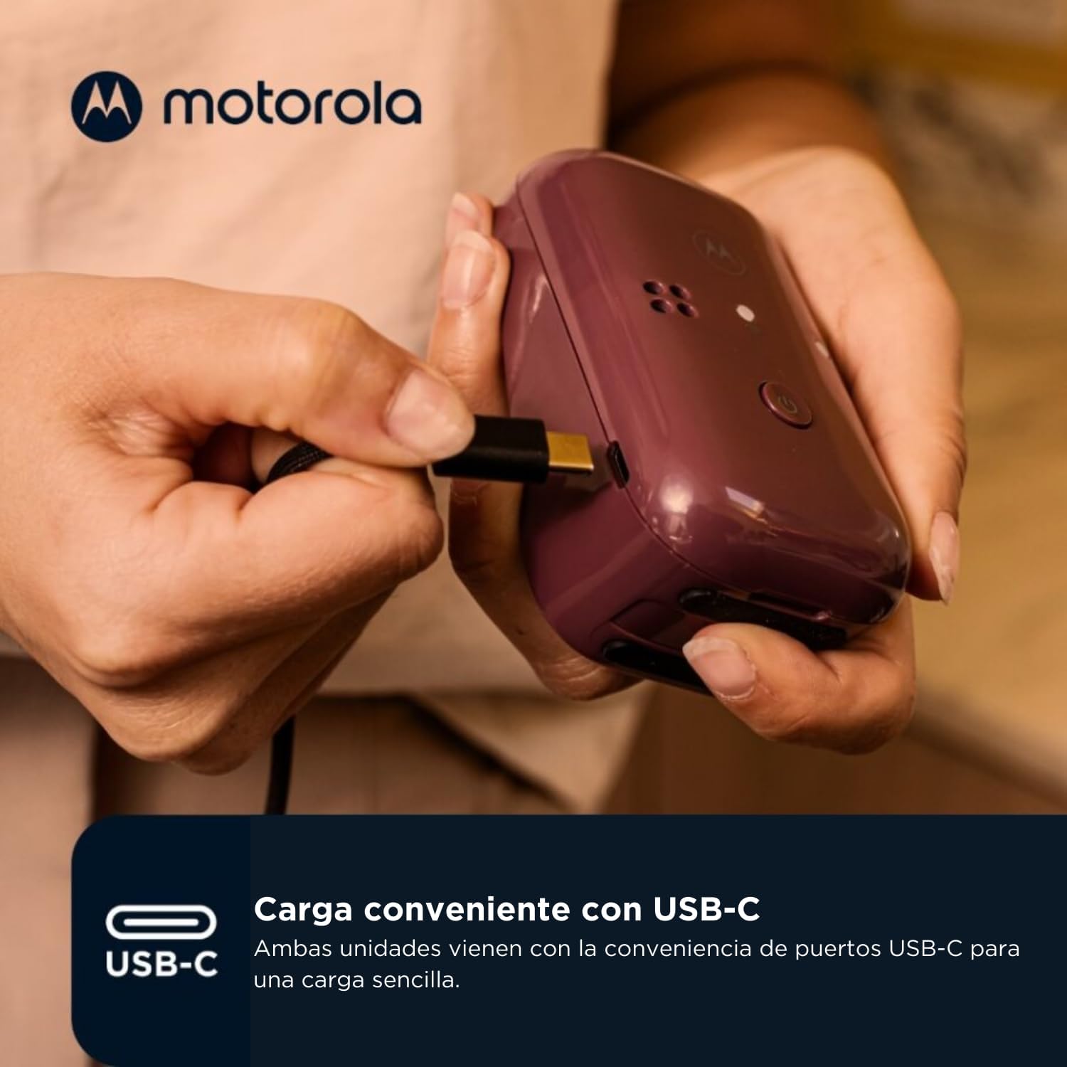 Motorola - Baby Monitor Pip12 Audio - Mulberry