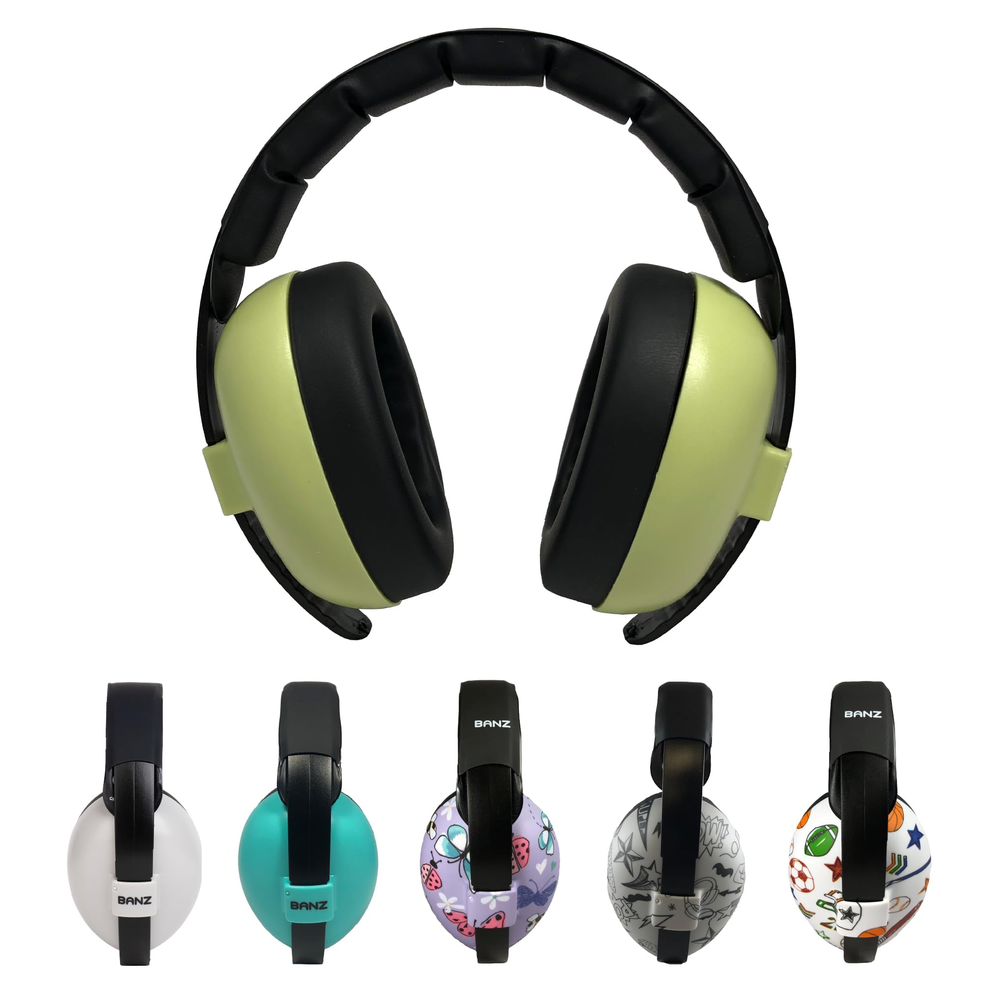 Banz Baby oorbeschermers - Ruisonderdrukkende babyhoofdtelefoon voor 0-36 maanden, NRR 21dB - lichtgewicht over-ear ontwerp met zachte hoofdband en kussenvullingen