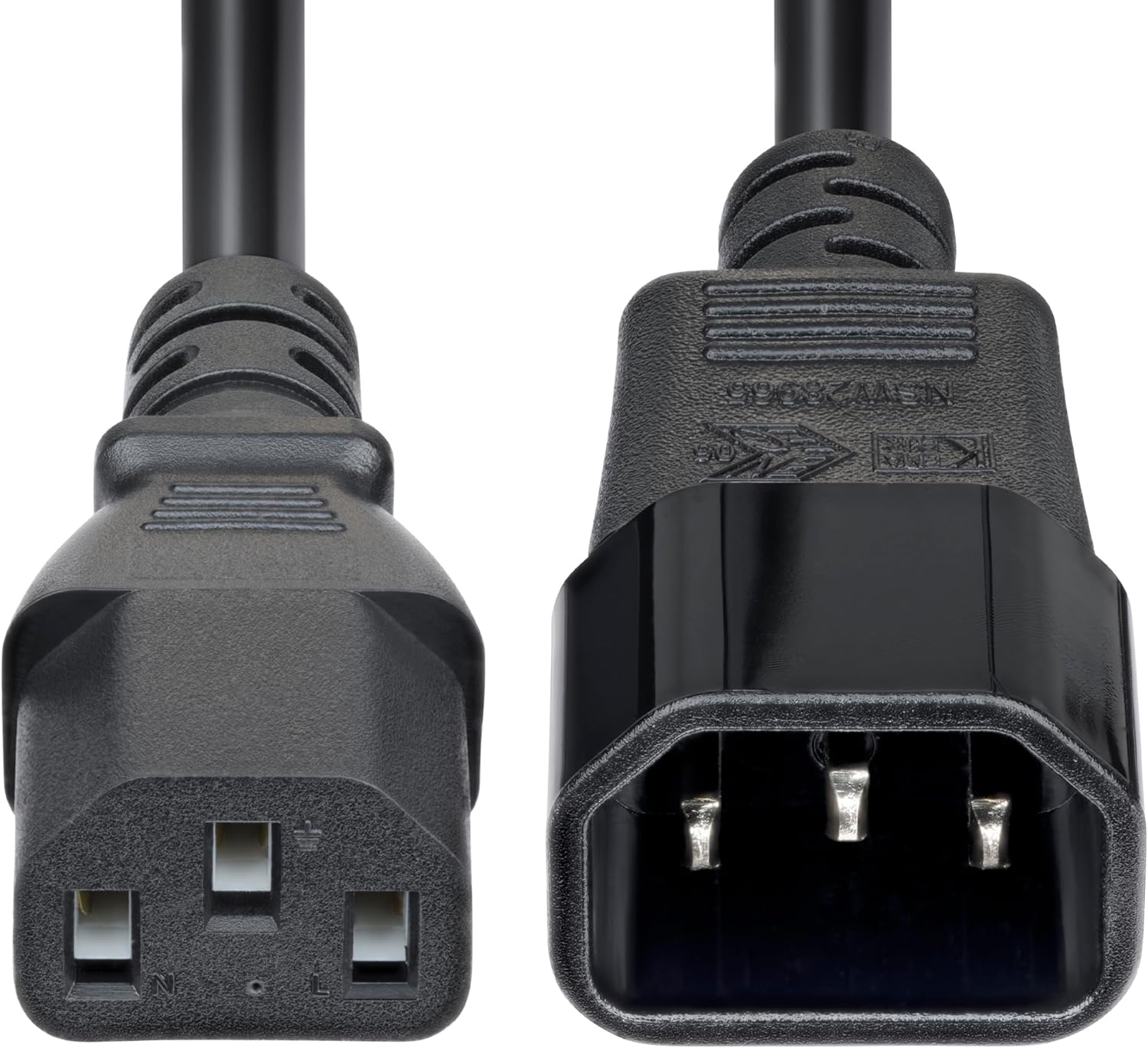 StarTech.com 4.5m (15ft) Power Extension Cord, C14 to C13 PDU Power Cord, 15A 250V, 14AWG, AC Power Cable for PDU/Power Supply, KEMA-KEUR(PXTC13C141415FEU