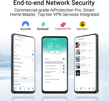 ASUS RT-BE82U BE6500 WiFi 7 Dual-Band Extendable Router (4K QAM, MLO, 5X 2.5GbE Ports, Commercial Level Network Security, Parental Control, IoT Network, Child Network and VPN Network