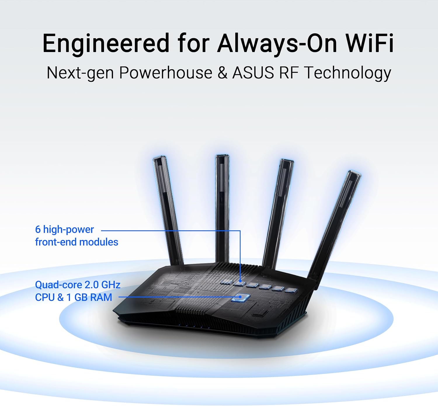 ASUS RT-BE82U BE6500 WiFi 7 Dual-Band Extendable Router (4K QAM, MLO, 5X 2.5GbE Ports, Commercial Level Network Security, Parental Control, IoT Network, Child Network and VPN Network