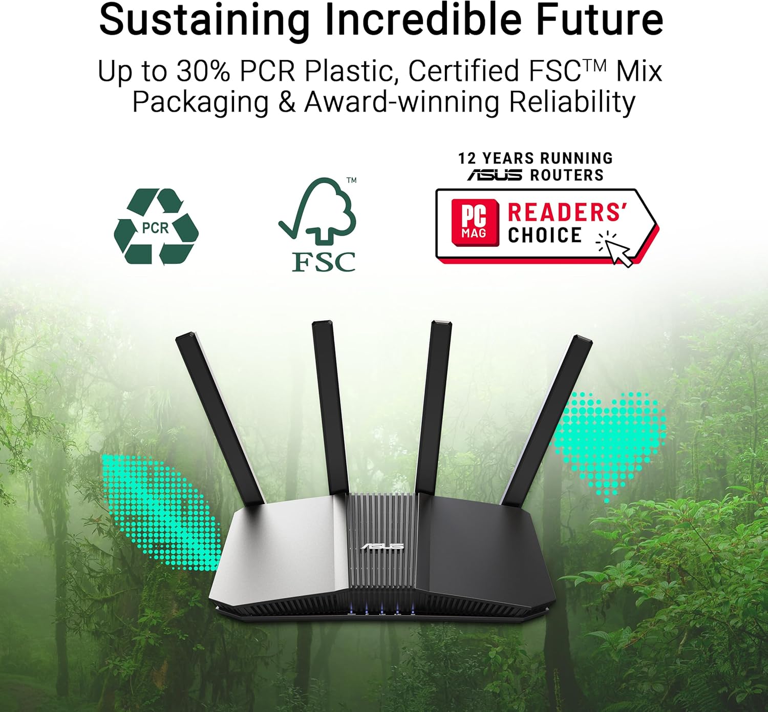 ASUS RT-BE82U BE6500 WiFi 7 Dual-Band Extendable Router (4K QAM, MLO, 5X 2.5GbE Ports, Commercial Level Network Security, Parental Control, IoT Network, Child Network and VPN Network