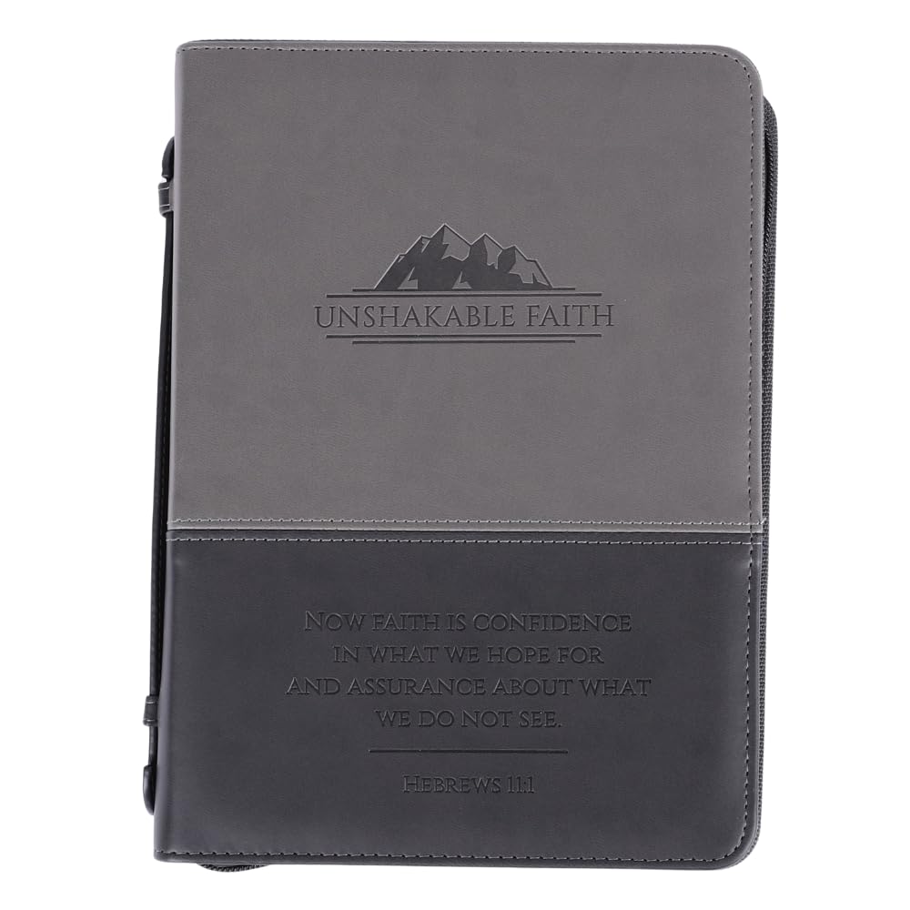 Bible Cover Unshakable Faith Imitation Leather, Large
