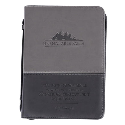 Bible Cover Unshakable Faith Imitation Leather, Large