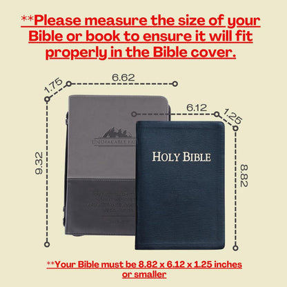 Bible Cover Unshakable Faith Imitation Leather, Large