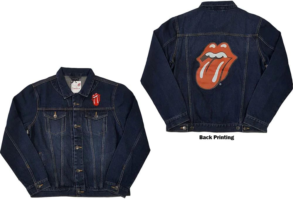 Rolling Stones The Denim Jacket Classic Tongue Band Logo Official Unisex