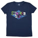 T-Shirt # Large Ladies Blue # Multicolour Logo