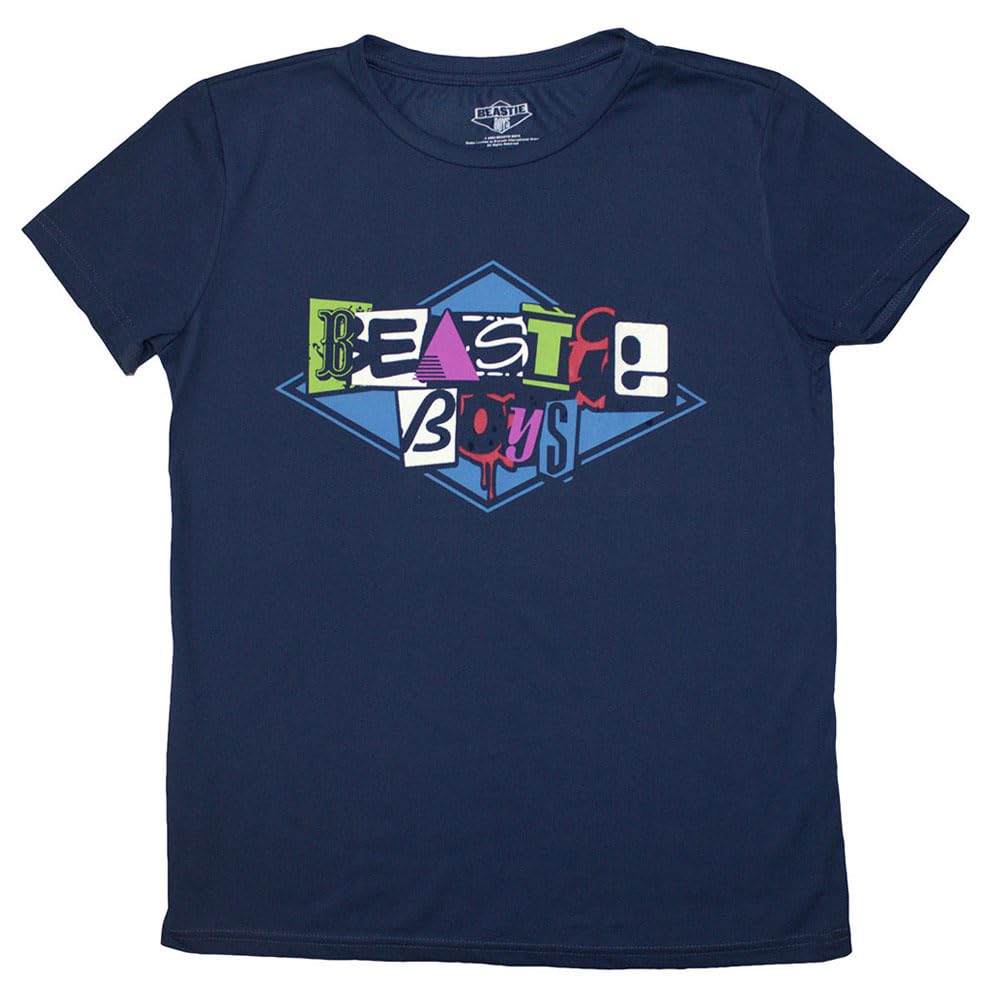 T-Shirt # Large Ladies Blue # Multicolour Logo