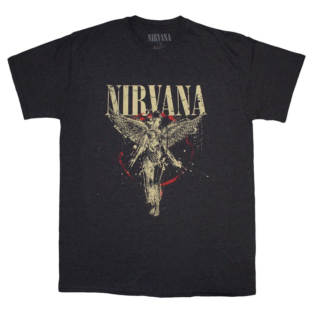 Nirvana in Utero Band Logo T Shirt L Grey