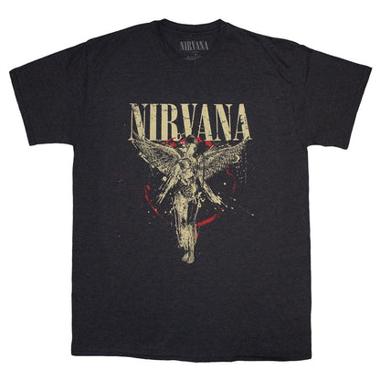 Nirvana in Utero Band Logo T Shirt L Grey