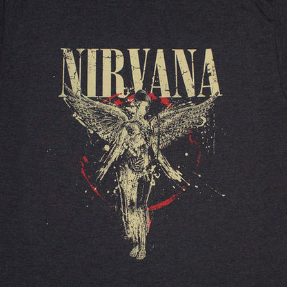 Nirvana in Utero Band Logo T Shirt L Grey