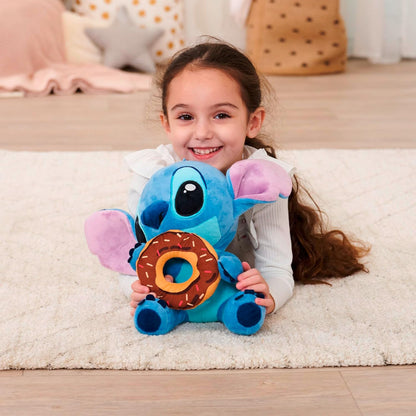 Disney Stitch mit Doughnut, 25cm Plüschfigur, ab den ersten Lebensmonaten geeignet