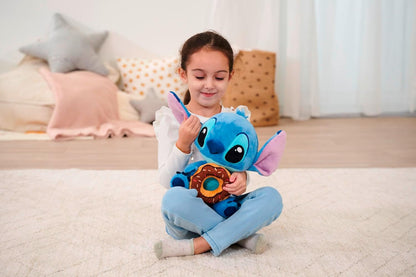 Disney Stitch mit Doughnut, 25cm Plüschfigur, ab den ersten Lebensmonaten geeignet