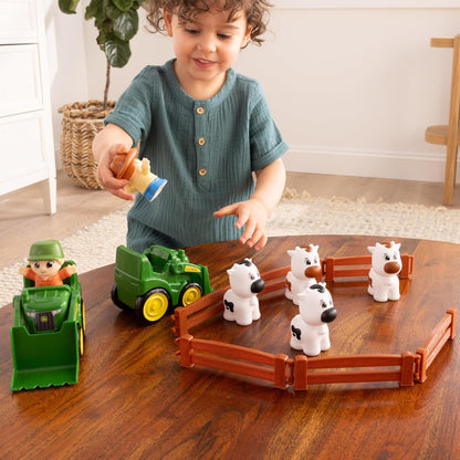 JOHN DEERE – Le mucche stanno andando, libro di carta per bambini, storia della fattoria con animali, pagine robuste, libro di apprendimento precoce per bambini, divertente avventura in fattoria