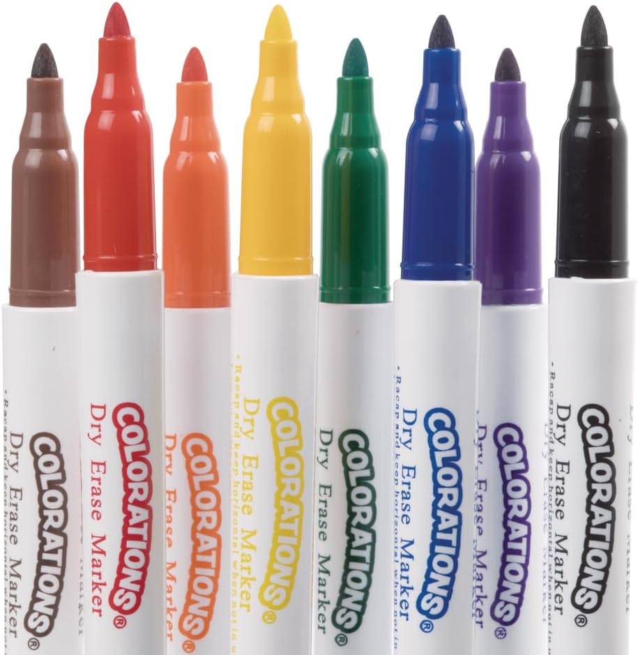Colorations ColorationsÃ‚® Fine-Tip Dry Erase Marker - Set of 8 (Item # FPDRY