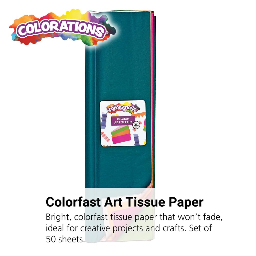 Colorations REGTIS Premium Art Tissue Papier Kleurvast (Pak van 50