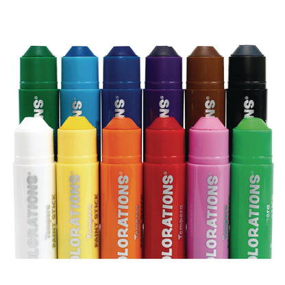 12 Pack Verf Sticks Set voor Kinderen Geen Puinhoop Niet Giftig Sneldrogende Levendige Kleuren Kinderen Verf Kunst Ambachten Verf Sticks Kinderen Verf Sticks Solid Temperatuur Verf Sticks