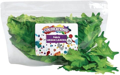 Colorations Stof groene bladeren set van 200, schoolbenodigdheden kunstbenodigdheden, knutselprojecten, kinderen, cadeau, klaslokaal, thuis, doe-het-zelf, DYO, kunst en ambachten