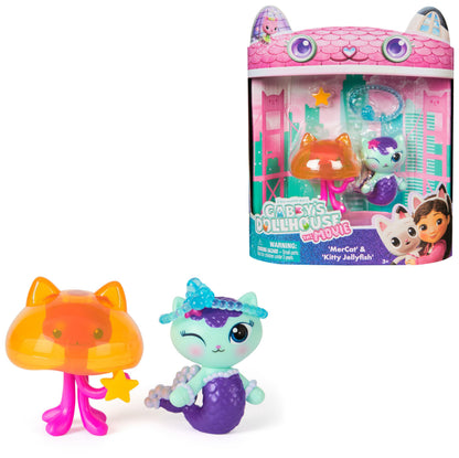 Gabby’s Dollhouse: Der Film – Merkätzchen & Kitty Jellyfish, Spielfiguren mit 2 Zubehörteilen, für Kinder ab 3 Jahren