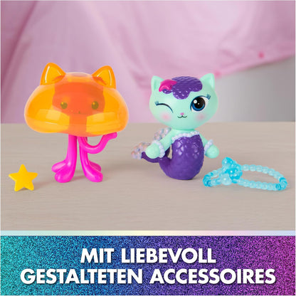 Gabby’s Dollhouse: Der Film – Merkätzchen & Kitty Jellyfish, Spielfiguren mit 2 Zubehörteilen, für Kinder ab 3 Jahren