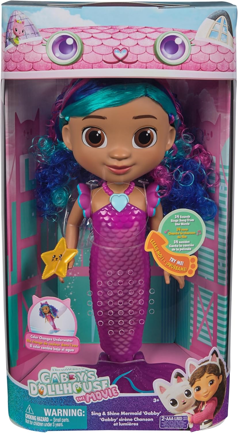 Gabby`S Movie Sing & Shine Mermaid Gabby Doll 36Cm (6074338)