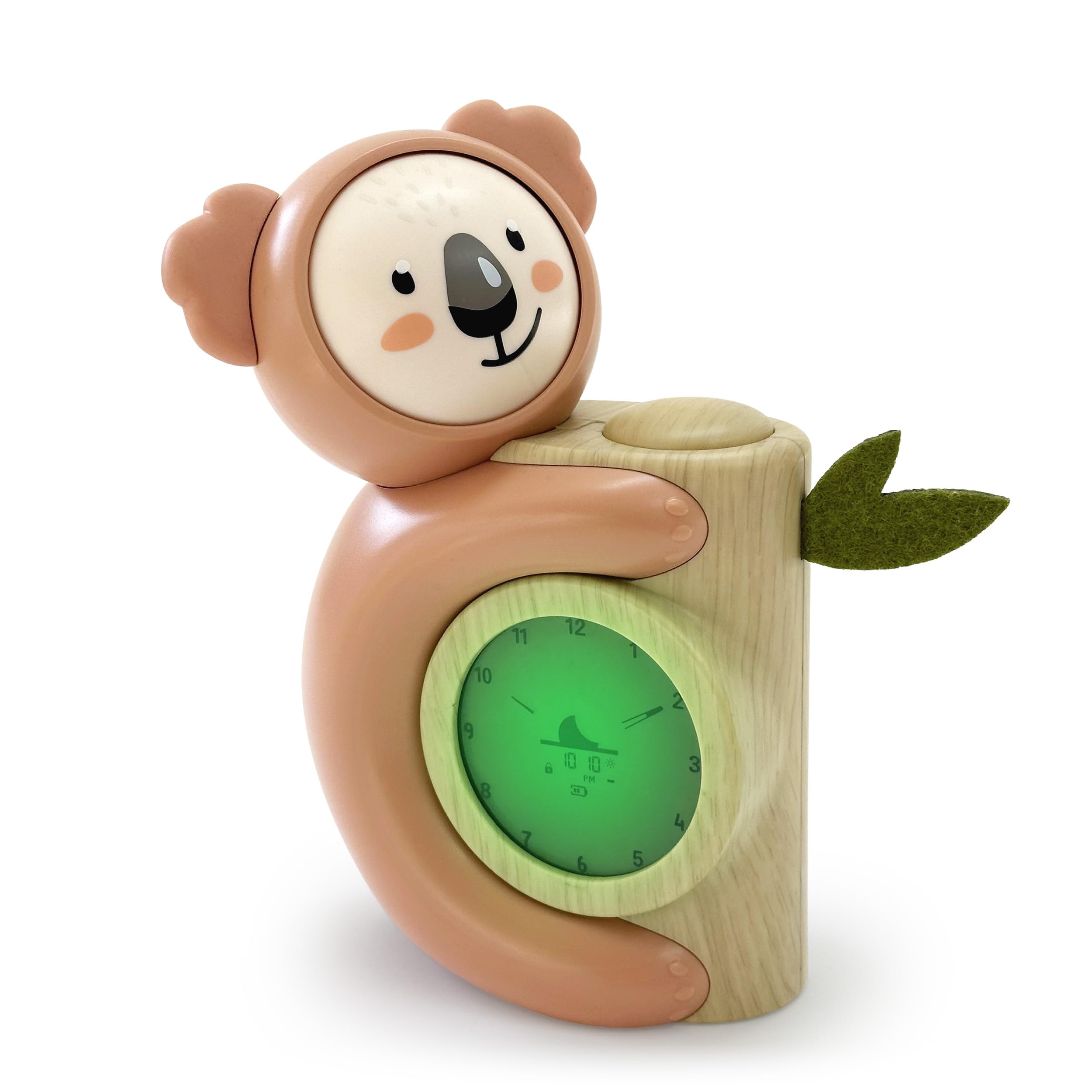 Pabobo - Slaapcoach Koala | wekker voor kinderen en nachtlampje | dag/nachtweergave | dubbel digitaal en analoog display | eenvoudige programmering