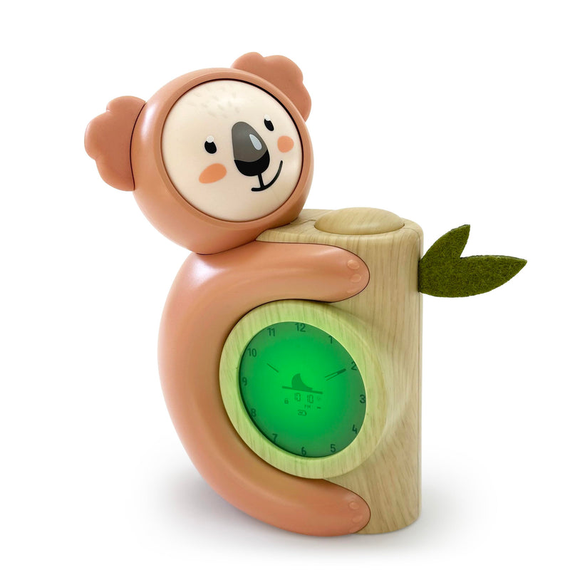 Pabobo - Slaapcoach Koala | wekker voor kinderen en nachtlampje | dag/nachtweergave | dubbel digitaal en analoog display | eenvoudige programmering