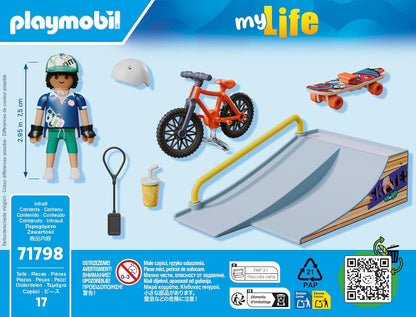 Playmobil - My Life: Skateboarder With Ramp (71798)