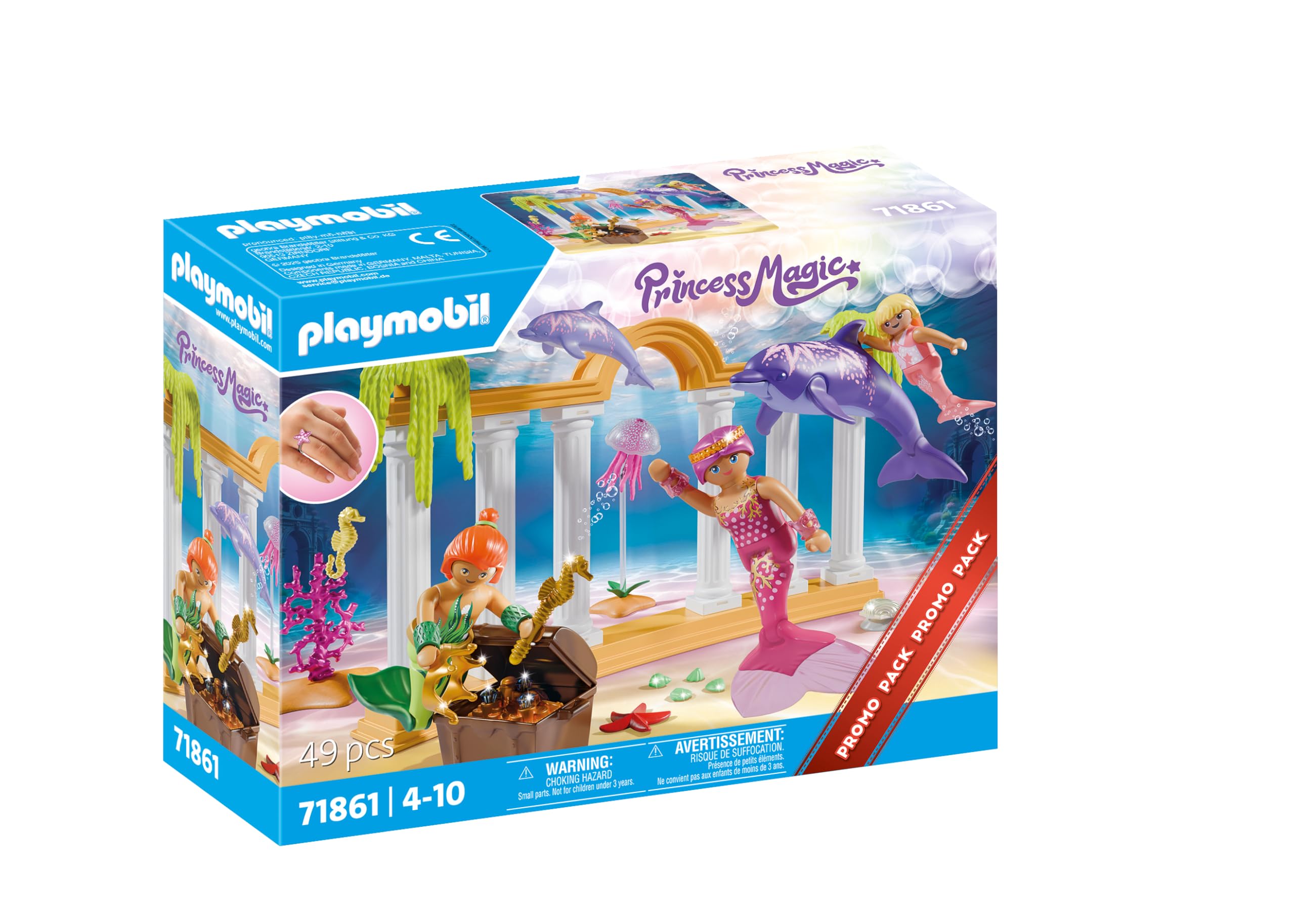 PLAYMOBIL Promopak, zeemeerminnenschat met dolfijnen, speelgoed vanaf 4 jaar, cadeau voor kinderen, sprookjesachtig onderwateravontuur met figuren, 71861