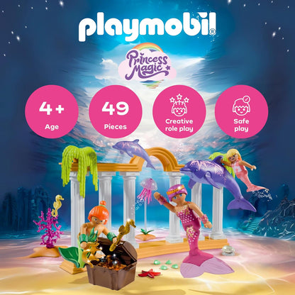 PLAYMOBIL Promopak, zeemeerminnenschat met dolfijnen, speelgoed vanaf 4 jaar, cadeau voor kinderen, sprookjesachtig onderwateravontuur met figuren, 71861