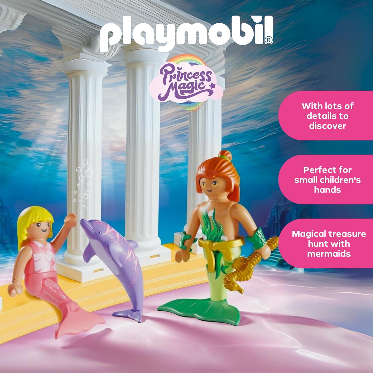 PLAYMOBIL Promopak, zeemeerminnenschat met dolfijnen, speelgoed vanaf 4 jaar, cadeau voor kinderen, sprookjesachtig onderwateravontuur met figuren, 71861