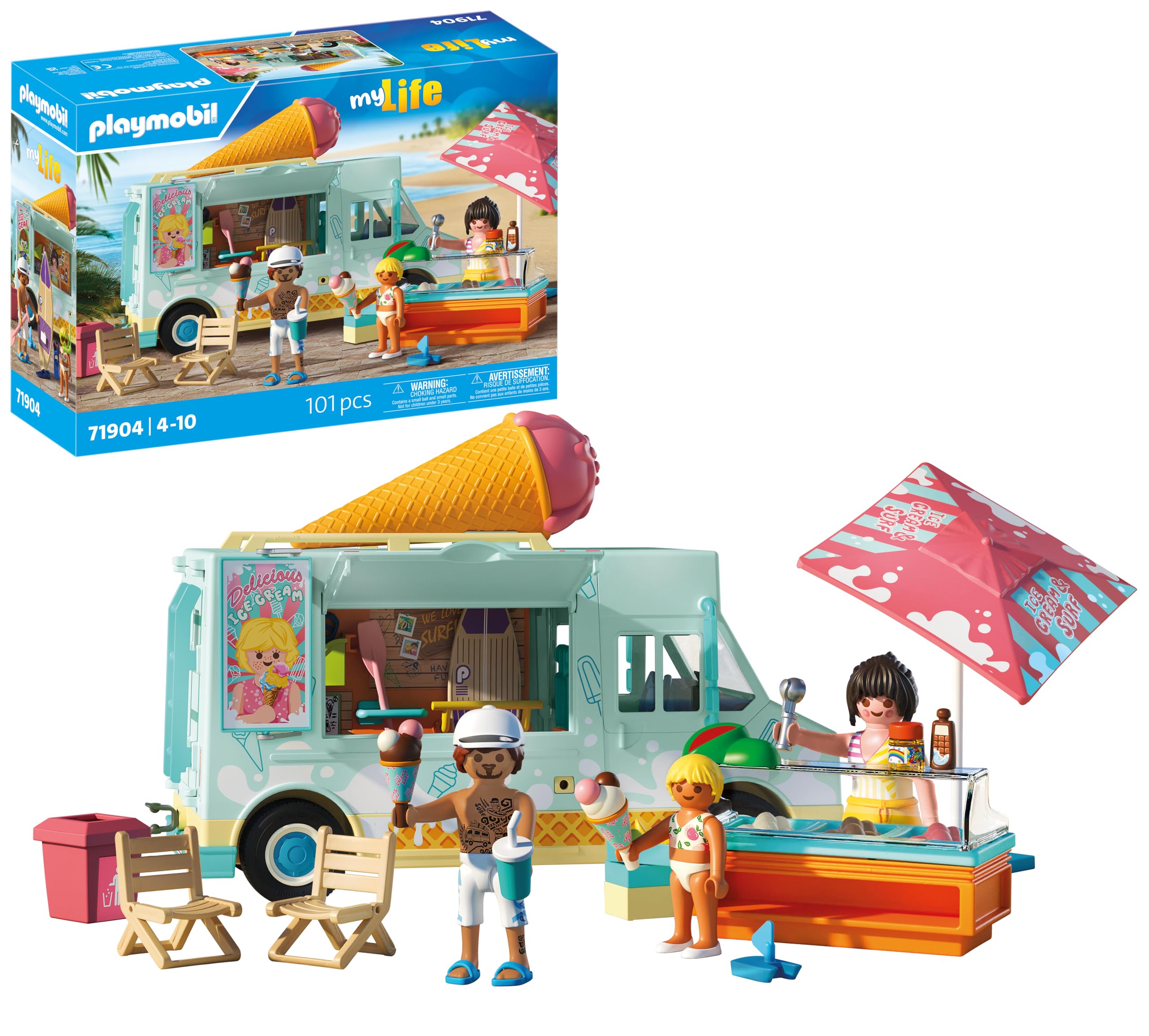 Playmobil - My Life: Ice Cream Truck With Surf Shop (71904)