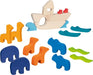 goki Evolution 51454 Designspel Ark van Noach van hout, 21-delig houten speelgoed met dieren en schip, Made in Europe