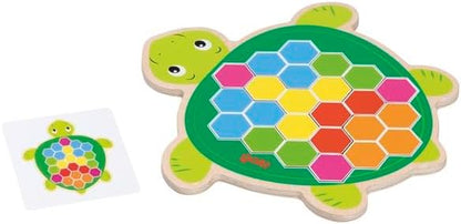 Goki - Goki Houten Schildpad Puzzelspel Rosy 41st.